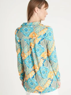 Chemisier tunique en maille fluide