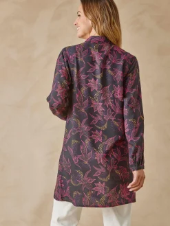 Chemisier tunique manches retroussables