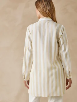 Chemisier tunique manches retroussables