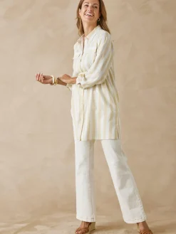 Chemisier tunique manches retroussables