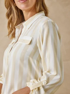 Chemisier tunique manches retroussables