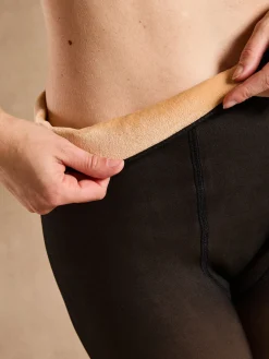 Collants effet transparent et polaire