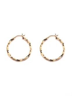 Créoles ciselées plaqué or