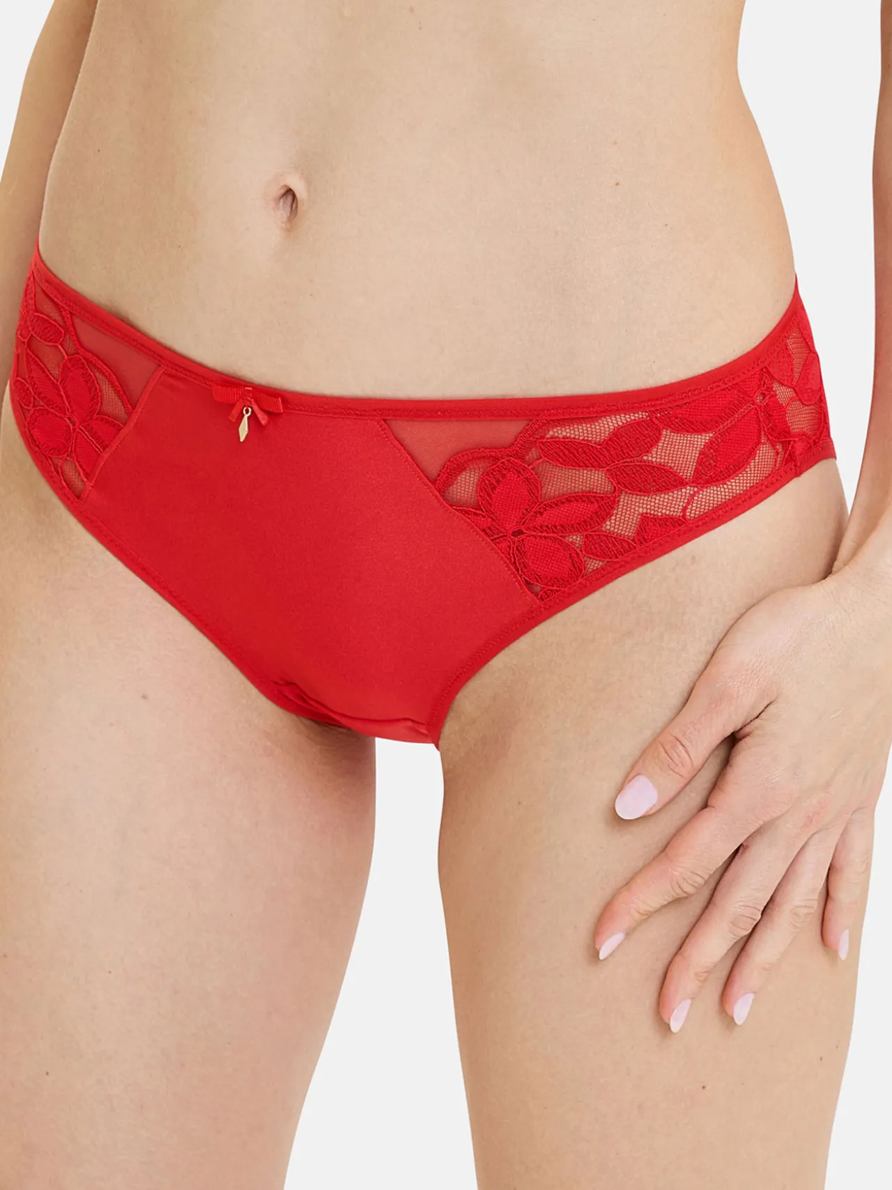 Culotte dentelle, tulle et microfibre