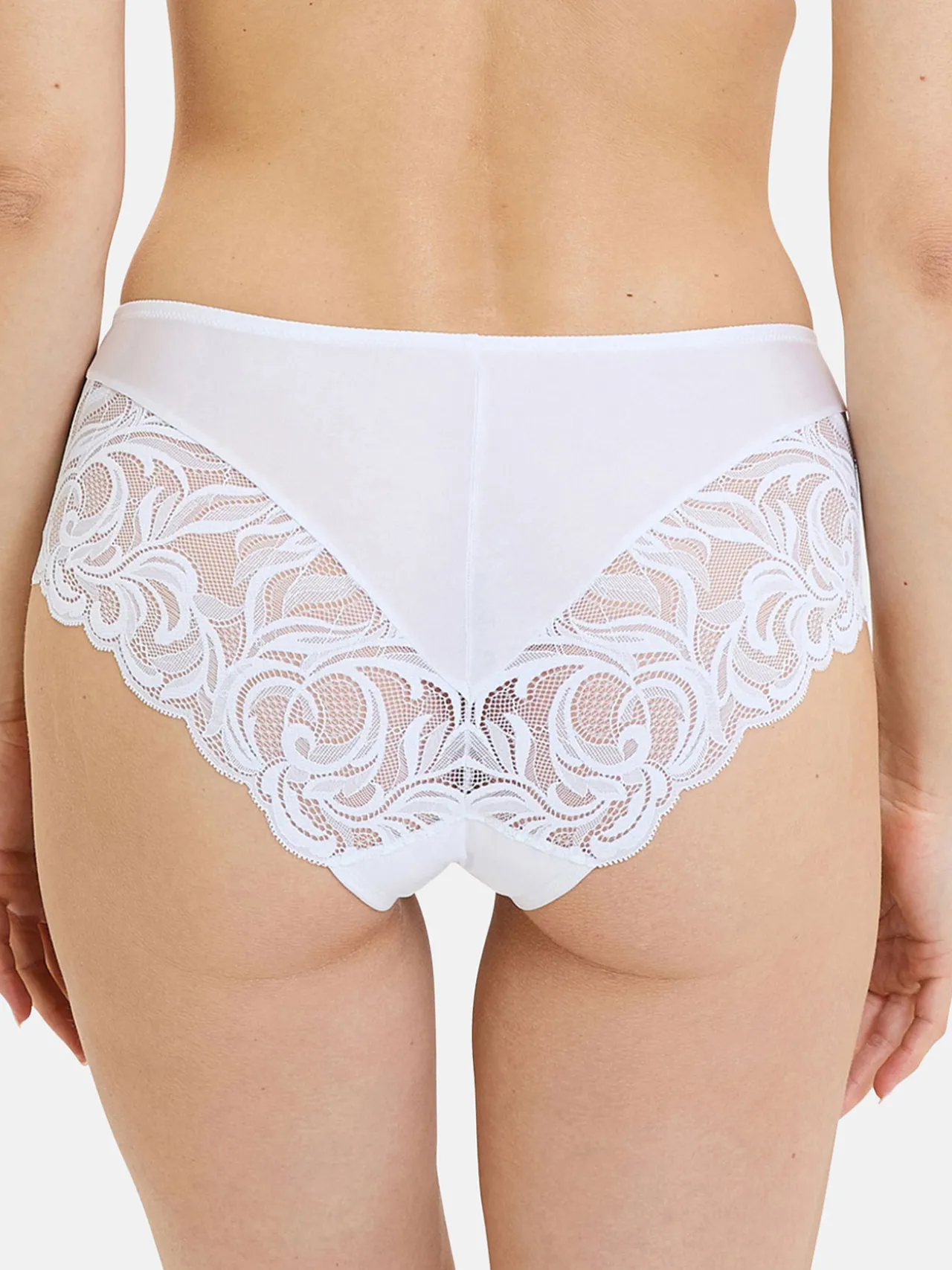 Culotte haute dentelle et microfibre