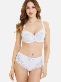 Culotte haute dentelle et microfibre