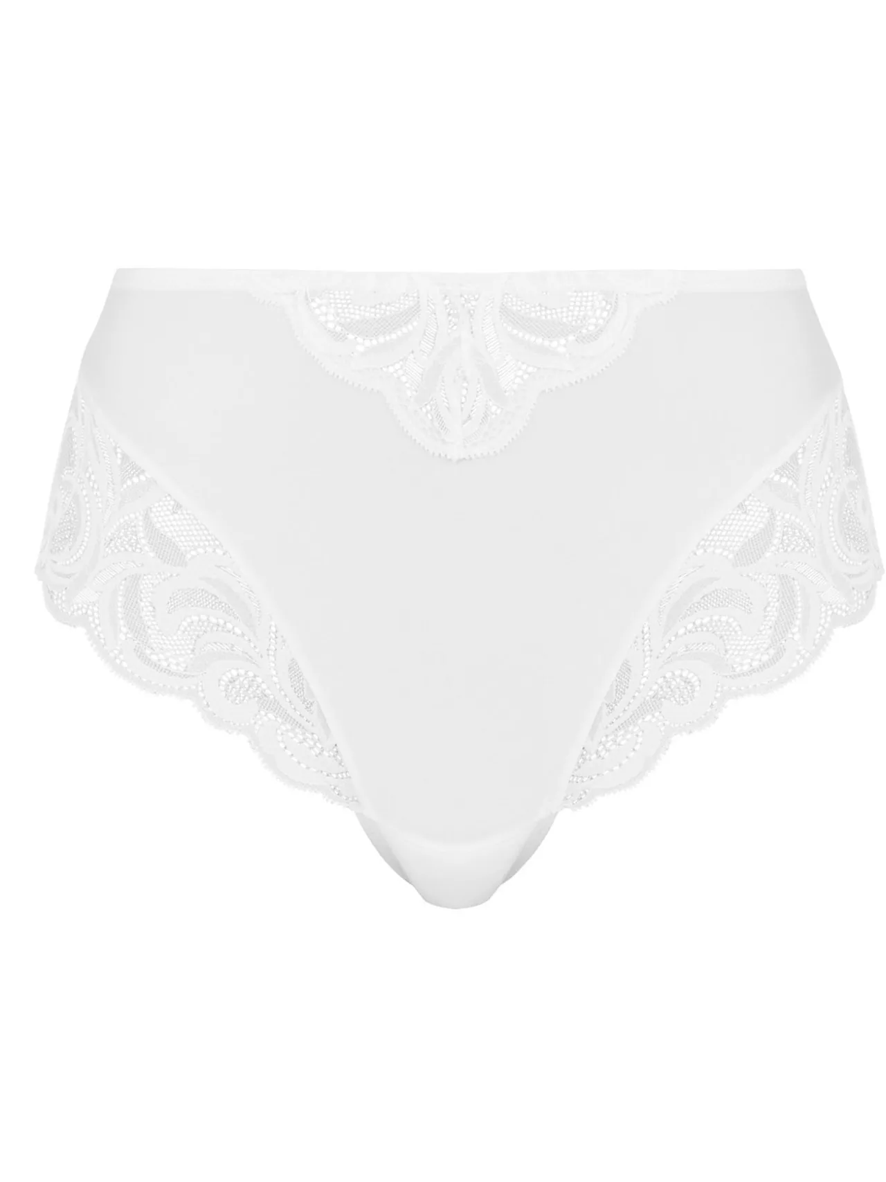 Culotte haute dentelle et microfibre