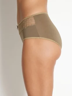 Culotte midi effet ventre plat