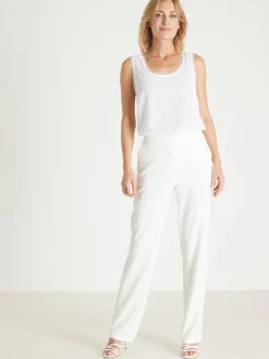 Débardeur en crêpe avec dentelle