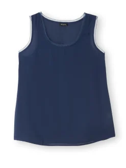 Débardeur en crêpe avec dentelle