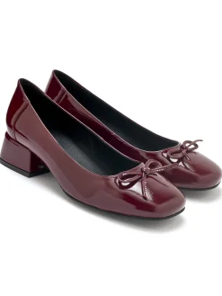 Décolletés cuir verni talon bloc