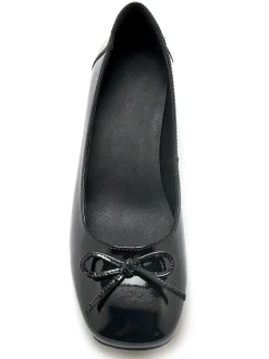 Décolletés cuir verni talon bloc