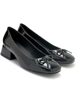 Décolletés cuir verni talon bloc