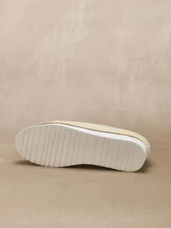 Derbies compensés cuir perforé