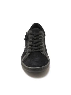 Derbies cuir détails imitation reptile