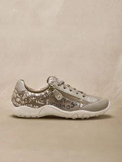 Derbies cuir motifs brillants