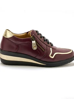 Derbies détails métallisés zip et lacets