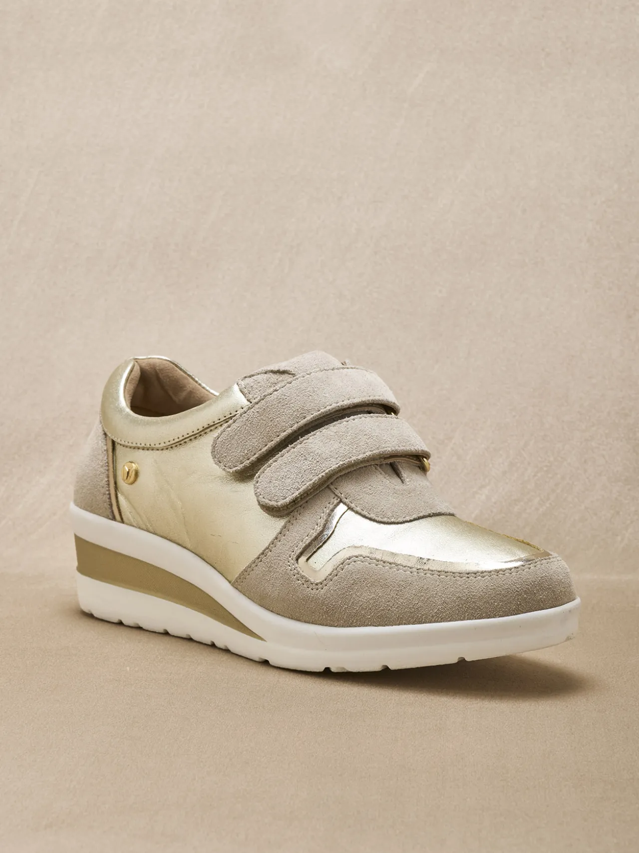 Derbies tout cuir à scratchs