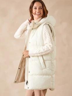 Doudoune sans manches à capuche