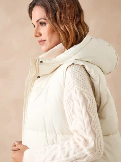 Doudoune sans manches à capuche