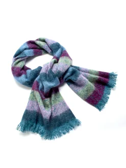 Echarpe rayée avec mohair