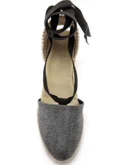 Espadrilles compensées lien cheville