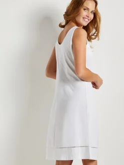 Fond de robe en pur coton, long. 100cm