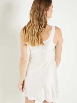 Fond de robe maille satinée 90 cm