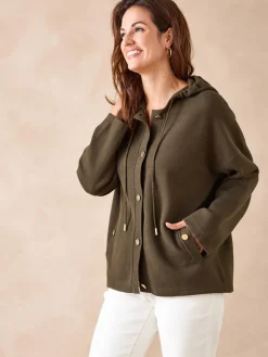 Gilet à capuche en maille milano