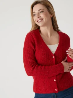 Gilet avec jeux de points ajourés