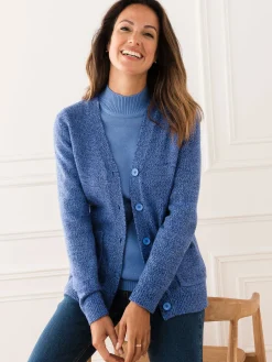 Gilet classique en maille chinée