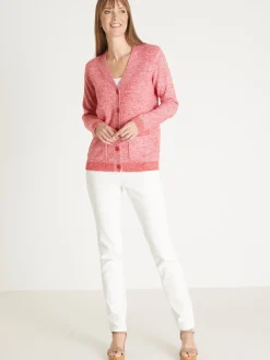 Gilet classique en maille chinée