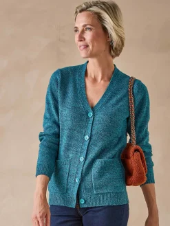 Gilet classique en maille chinée