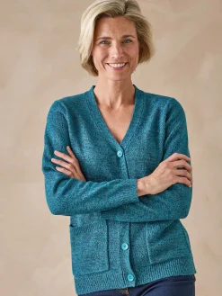 Gilet classique en maille chinée