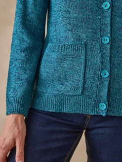 Gilet classique en maille chinée