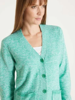 Gilet classique en maille chinée