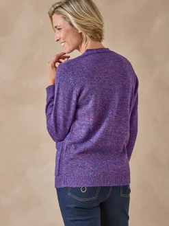 Gilet classique en maille chinée