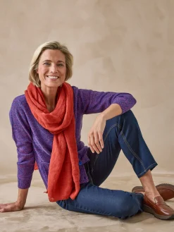 Gilet classique en maille chinée