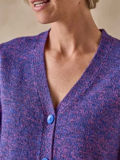 Gilet classique en maille chinée