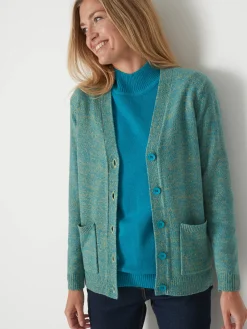 Gilet classique en maille chinée