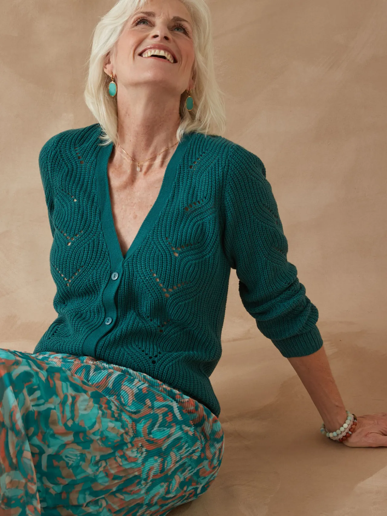 Gilet en côtes perlées