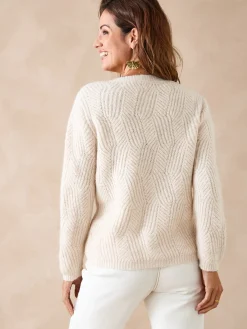 GIlet en côtes perlées avec laine