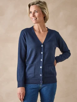 Gilet encolure V 50% laine mérinos