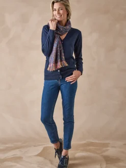 Gilet encolure V 50% laine mérinos