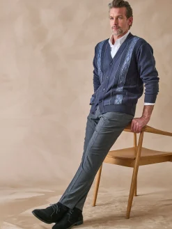 Gilet jacquard avec laine