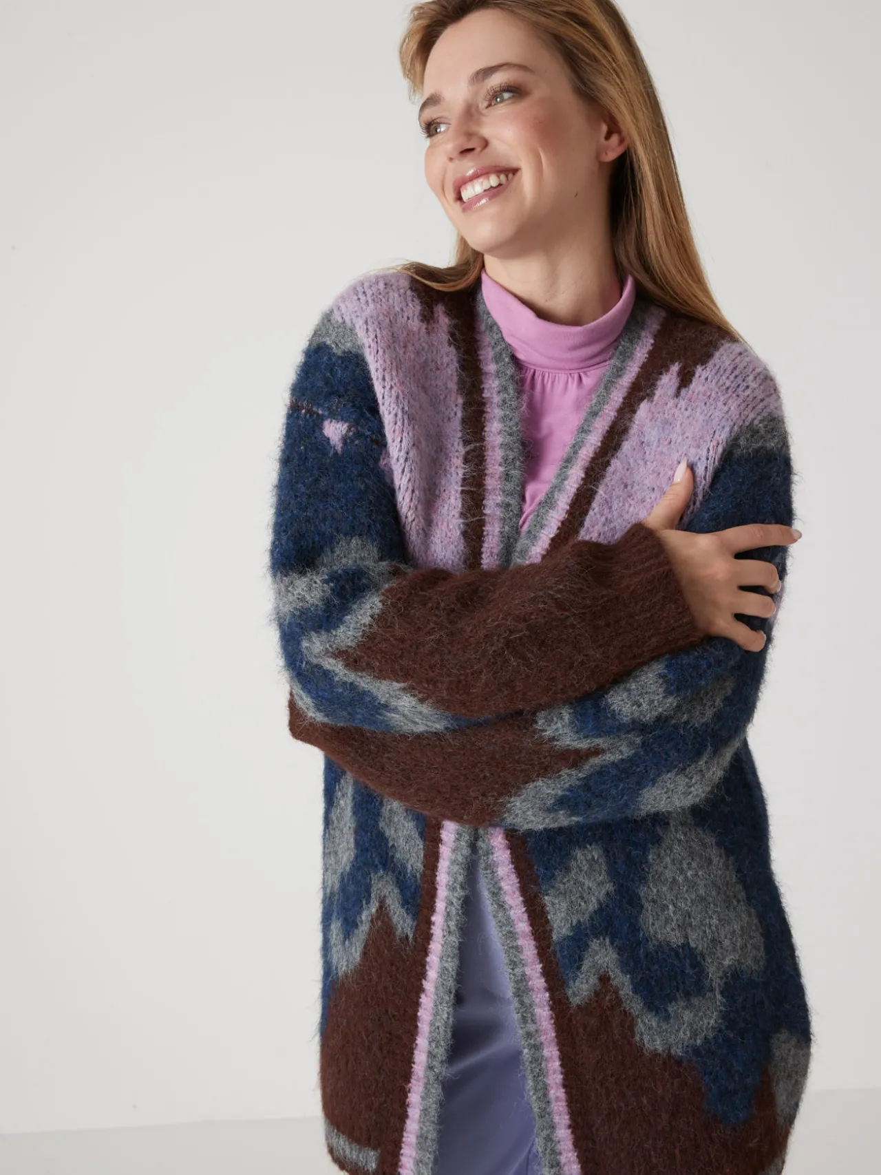 Gilet maille jacquard avec laine