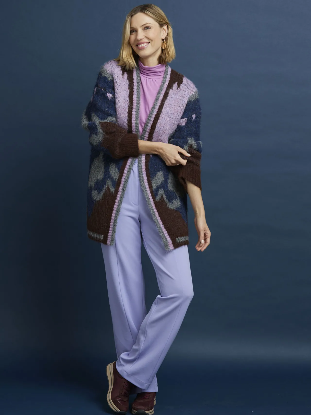 Gilet maille jacquard avec laine