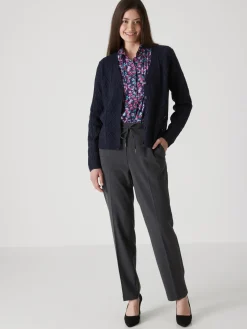 Gilet maille point fantaisie avec laine