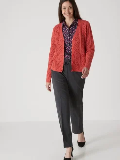 Gilet maille point fantaisie avec laine