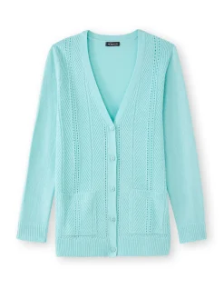 Gilet manches longues point ajouré